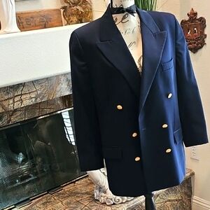 Navy Blazer with Gold Buttons